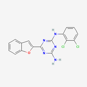 6-(1-benzofuran-2-yl)-N-(2,3-dichlorophenyl)-1,3,5-triazine-2,4-diamine - 