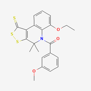 (6-ethoxy-4,4-dimethyl-1-thioxo-1,4-dihydro-5H-[1,2]dithiolo[3,4-c]quinolin-5-yl)(3-methoxyphenyl)methanone - 