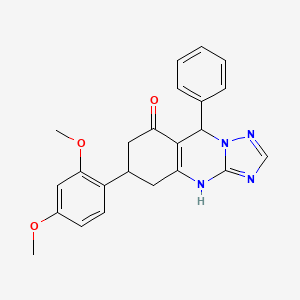 6-(2,4-dimethoxyphenyl)-9-phenyl-5,6,7,9-tetrahydro[1,2,4]triazolo[5,1-b]quinazolin-8(4H)-one - 