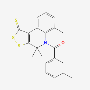 (3-methylphenyl)(4,4,6-trimethyl-1-thioxo-1,4-dihydro-5H-[1,2]dithiolo[3,4-c]quinolin-5-yl)methanone - 