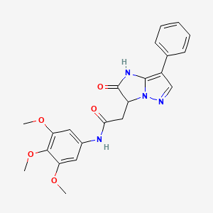 2-(2-oxo-7-phenyl-2,3-dihydro-1H-imidazo[1,2-b]pyrazol-3-yl)-N-(3,4,5-trimethoxyphenyl)acetamide - 