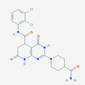 2-(4-carbamoylpiperidin-1-yl)-N-(2,3-dichlorophenyl)-4,7-dioxo-3,4,5,6,7,8-hexahydropyrido[2,3-d]pyrimidine-5-carboxamide - 
