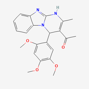 1-[2-Methyl-4-(2,4,5-trimethoxyphenyl)-1,4-dihydropyrimido[1,2-a]benzimidazol-3-yl]ethanone - 