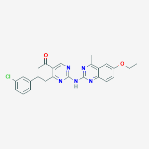 7-(3-chlorophenyl)-2-[(6-ethoxy-4-methylquinazolin-2-yl)amino]-7,8-dihydroquinazolin-5(6H)-one - 