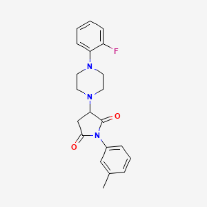 3-[4-(2-Fluorophenyl)piperazin-1-yl]-1-(3-methylphenyl)pyrrolidine-2,5-dione - 