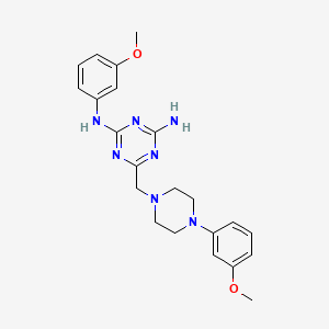 N-(3-methoxyphenyl)-6-{[4-(3-methoxyphenyl)piperazin-1-yl]methyl}-1,3,5-triazine-2,4-diamine - 