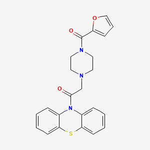 2-[4-(2-Furylcarbonyl)piperazinyl]-1-phenothiazin-10-ylethan-1-one - 