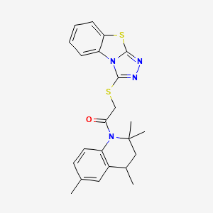 1-(2,2,4,6-tetramethyl-3,4-dihydroquinolin-1(2H)-yl)-2-([1,2,4]triazolo[3,4-b][1,3]benzothiazol-3-ylsulfanyl)ethanone - 