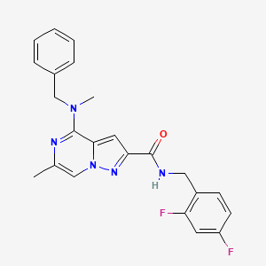 4-[benzyl(methyl)amino]-N-[(2,4-difluorophenyl)methyl]-6-methylpyrazolo[1,5-a]pyrazine-2-carboxamide - 