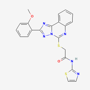 2-{[2-(2-methoxyphenyl)[1,2,4]triazolo[1,5-c]quinazolin-5-yl]sulfanyl}-N-(1,3-thiazol-2-yl)acetamide - 