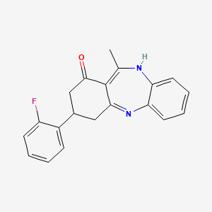 3-(2-fluorophenyl)-11-methyl-2,3,4,5-tetrahydro-1H-dibenzo[b,e][1,4]diazepin-1-one - 