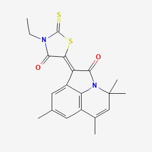 (1Z)-1-(3-ethyl-4-oxo-2-thioxo-1,3-thiazolidin-5-ylidene)-4,4,6,8-tetramethyl-4H-pyrrolo[3,2,1-ij]quinolin-2(1H)-one - 