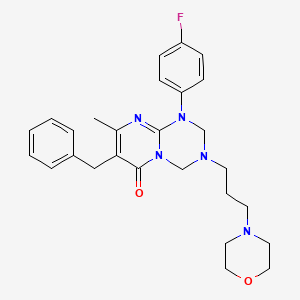 7-benzyl-1-(4-fluorophenyl)-8-methyl-3-(3-morpholinopropyl)-1,2,3,4-tetrahydro-6H-pyrimido[1,2-a][1,3,5]triazin-6-one - 
