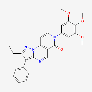 2-ethyl-3-phenyl-7-(3,4,5-trimethoxyphenyl)pyrazolo[1,5-a]pyrido[3,4-e]pyrimidin-6(7H)-one - 