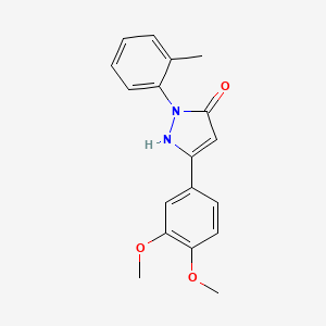3-(3,4-dimethoxyphenyl)-1-(2-methylphenyl)-1H-pyrazol-5-ol - 