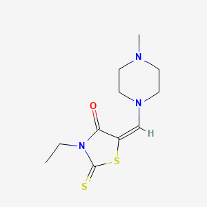 (5E)-3-ethyl-5-[(4-methylpiperazin-1-yl)methylidene]-2-thioxo-1,3-thiazolidin-4-one - 