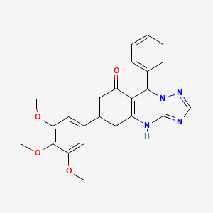 9-Phenyl-6-(3,4,5-trimethoxyphenyl)-5,6,7,9-tetrahydro[1,2,4]triazolo[5,1-b]quinazolin-8-ol - 