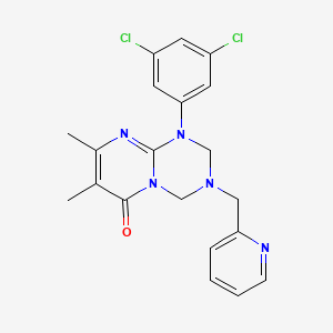 1-(3,5-dichlorophenyl)-7,8-dimethyl-3-(pyridin-2-ylmethyl)-1,2,3,4-tetrahydro-6H-pyrimido[1,2-a][1,3,5]triazin-6-one - 
