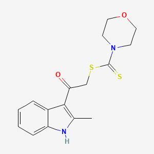 2-(2-methyl-1H-indol-3-yl)-2-oxoethyl morpholine-4-carbodithioate - 724779-47-9