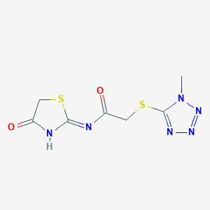 2-[(1-methyl-1H-tetrazol-5-yl)sulfanyl]-N-(4-oxo-4,5-dihydro-1,3-thiazol-2-yl)acetamide - 