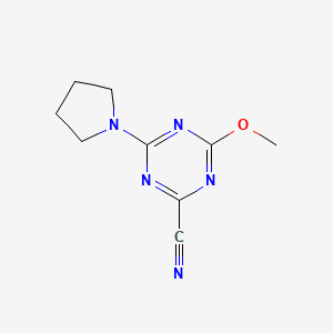 4-Methoxy-6-(pyrrolidin-1-yl)-1,3,5-triazine-2-carbonitrile - 