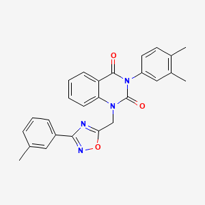 3-(3,4-dimethylphenyl)-1-((3-(m-tolyl)-1,2,4-oxadiazol-5-yl)methyl)quinazoline-2,4(1H,3H)-dione - 