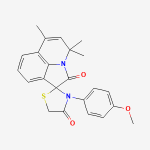 3'-(4-methoxyphenyl)-4,4,6-trimethyl-4H,4'H-spiro[pyrrolo[3,2,1-ij]quinoline-1,2'-[1,3]thiazolidine]-2,4'-dione - 