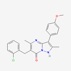 6-(2-chlorobenzyl)-3-(4-methoxyphenyl)-2,5-dimethylpyrazolo[1,5-a]pyrimidin-7(4H)-one - 