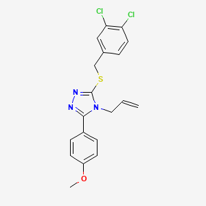 4-{4-allyl-5-[(3,4-dichlorobenzyl)sulfanyl]-4H-1,2,4-triazol-3-yl}phenyl methyl ether - 