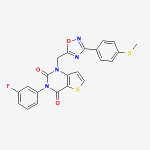 3-(3-fluorophenyl)-1-((3-(4-(methylthio)phenyl)-1,2,4-oxadiazol-5-yl)methyl)thieno[3,2-d]pyrimidine-2,4(1H,3H)-dione - 