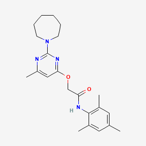 2-{[2-(azepan-1-yl)-6-methylpyrimidin-4-yl]oxy}-N-(2,4,6-trimethylphenyl)acetamide - 