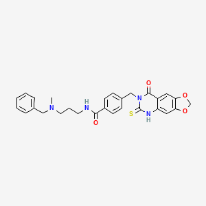 N-[3-[benzyl(methyl)amino]propyl]-4-[(8-oxo-6-sulfanylidene-5H-[1,3]dioxolo[4,5-g]quinazolin-7-yl)methyl]benzamide - 