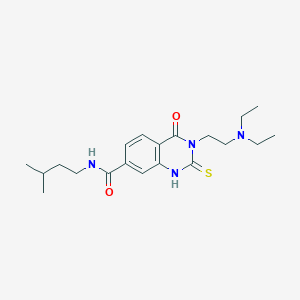 3-(2-(diethylamino)ethyl)-N-isopentyl-4-oxo-2-thioxo-1,2,3,4-tetrahydroquinazoline-7-carboxamide - 