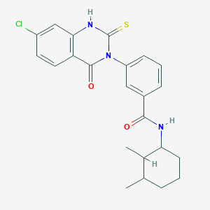 3-(7-chloro-4-oxo-2-sulfanylidene-1H-quinazolin-3-yl)-N-(2,3-dimethylcyclohexyl)benzamide - 