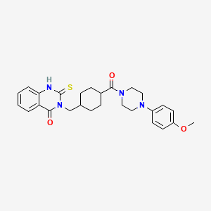 3-[(4-{[4-(4-methoxyphenyl)piperazin-1-yl]carbonyl}cyclohexyl)methyl]-2-thioxo-2,3-dihydroquinazolin-4(1H)-one - 