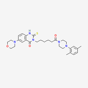 3-[6-[4-(2,5-dimethylphenyl)piperazino]-6-keto-hexyl]-6-morpholino-2-thioxo-1H-quinazolin-4-one - 