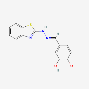 (E)-5-((2-(Benzo[d]thiazol-2-yl)hydrazono)methyl)-2-methoxyphenol - 