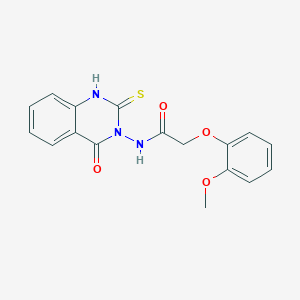 2-(2-methoxyphenoxy)-N-(4-oxo-2-sulfanylidene-1H-quinazolin-3-yl)acetamide - 