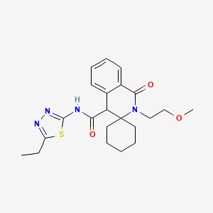 N-(5-ethyl-1,3,4-thiadiazol-2-yl)-2'-(2-methoxyethyl)-1'-oxo-1',4'-dihydro-2'H-spiro[cyclohexane-1,3'-isoquinoline]-4'-carboxamide - 