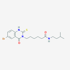 6-(6-bromo-4-oxo-2-sulfanylidene-1H-quinazolin-3-yl)-N-(3-methylbutyl)hexanamide - 
