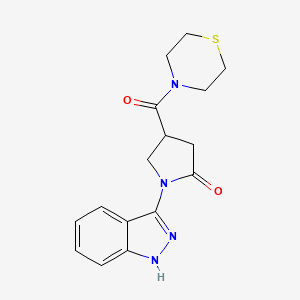 1-(2H-indazol-3-yl)-4-(thiomorpholin-4-ylcarbonyl)pyrrolidin-2-one - 