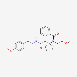 2'-(2-methoxyethyl)-N-[2-(4-methoxyphenyl)ethyl]-1'-oxo-1',4'-dihydro-2'H-spiro[cyclopentane-1,3'-isoquinoline]-4'-carboxamide - 