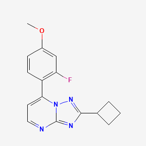 2-Cyclobutyl-7-(2-fluoro-4-methoxyphenyl)[1,2,4]triazolo[1,5-a]pyrimidine - 
