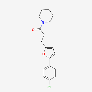 1-(3-(5-(4-Chlorophenyl)-2-furyl)propanoyl)piperidine - 853312-23-9