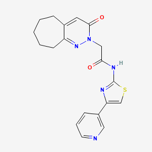 2-(3-oxo-3,5,6,7,8,9-hexahydro-2H-cyclohepta[c]pyridazin-2-yl)-N-[(2Z)-4-(pyridin-3-yl)-1,3-thiazol-2(3H)-ylidene]acetamide - 