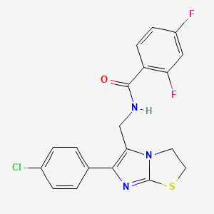 N-{[6-(4-chlorophenyl)-2H,3H-imidazo[2,1-b][1,3]thiazol-5-yl]methyl}-2,4-difluorobenzamide - 