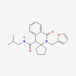 2'-(2-furylmethyl)-{N}-isobutyl-1'-oxo-1',4'-dihydro-2'{H}-spiro[cyclopentane-1,3'-isoquinoline]-4'-carboxamide - 