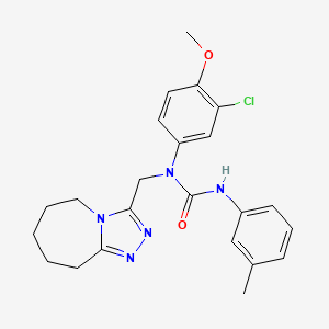 1-(3-chloro-4-methoxyphenyl)-1-((6,7,8,9-tetrahydro-5H-[1,2,4]triazolo[4,3-a]azepin-3-yl)methyl)-3-(m-tolyl)urea - 