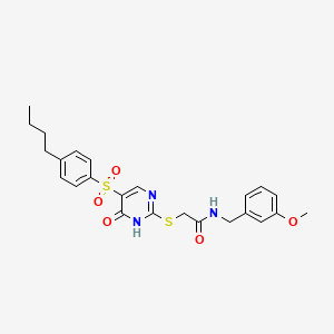 2-((5-((4-butylphenyl)sulfonyl)-6-oxo-1,6-dihydropyrimidin-2-yl)thio)-N-(3-methoxybenzyl)acetamide - 