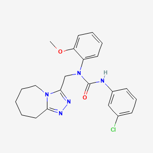 3-(3-chlorophenyl)-1-(2-methoxyphenyl)-1-(6,7,8,9-tetrahydro-5H-[1,2,4]triazolo[4,3-a]azepin-3-ylmethyl)urea - 